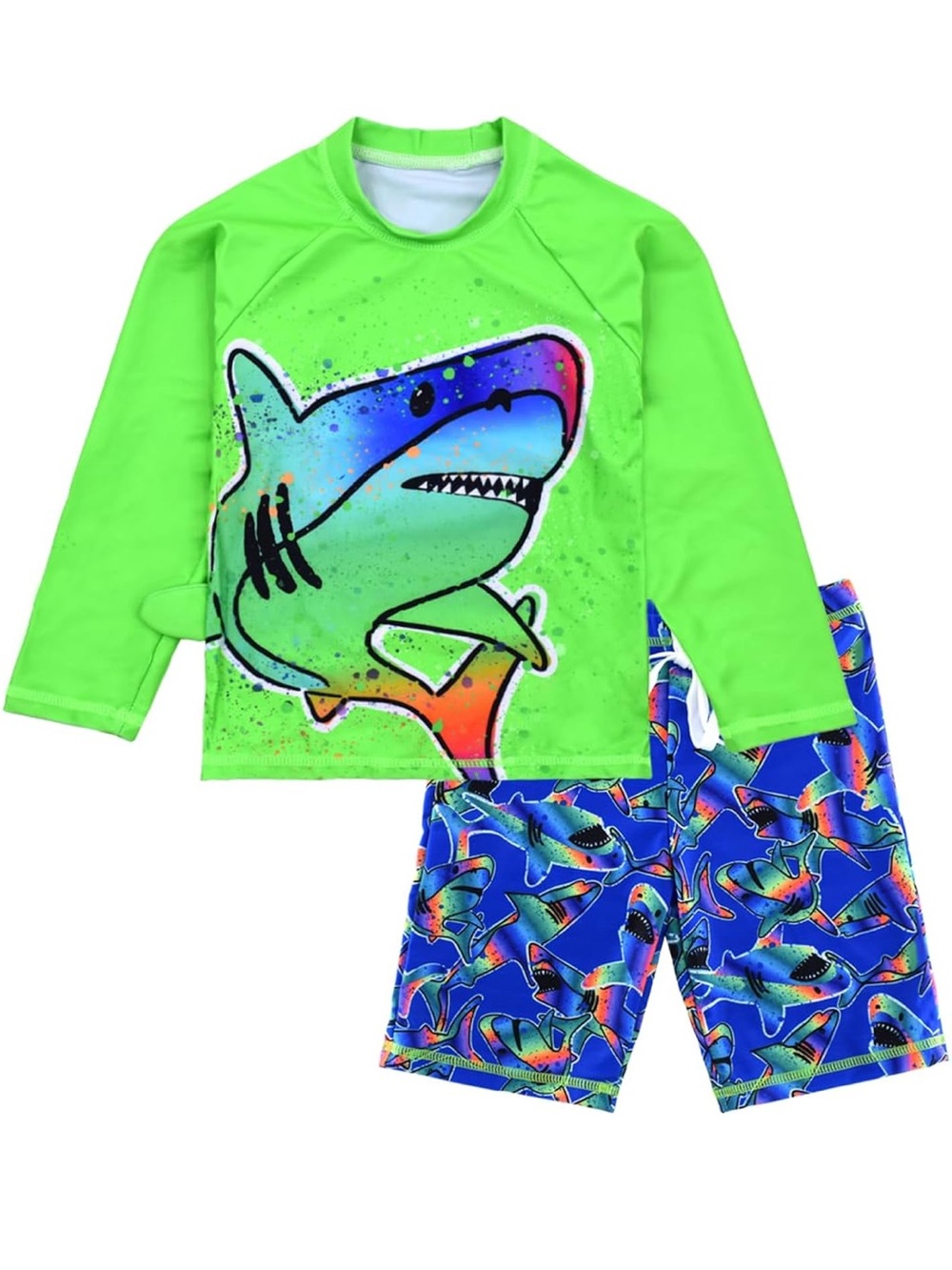3-4T Shark Bathing Suit with UPF 50+